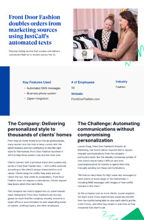 Front Door Fashion witnesses 100% surge in marketing orders through JustCall’s SMS Automation