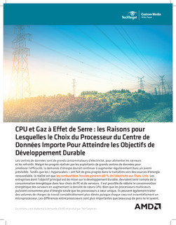 CPU et Gaz à Effet de Serre : les Raisons pour Lesquelles le Choix du Processeur du Centre de Données Importe Pour Atteindre les Objectifs de Développement Durable