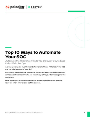 Top 10 Ways to Automate Your SOC