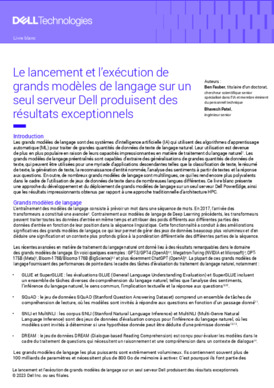Le lancement et l’exécution de grands modèles de langage sur un seul serveur Dell
